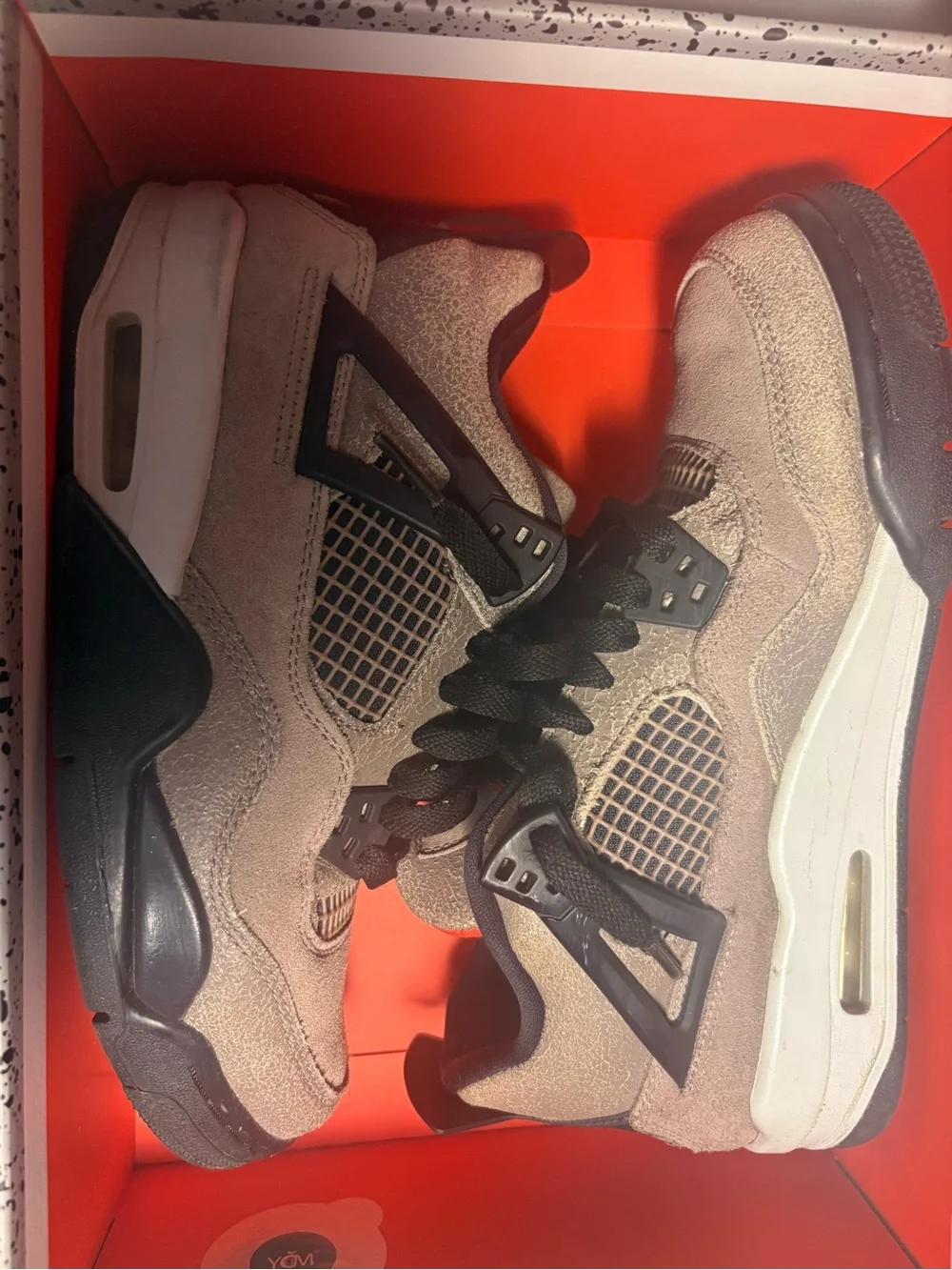 Jordan Men's Taupe/Black Suede Sneakers